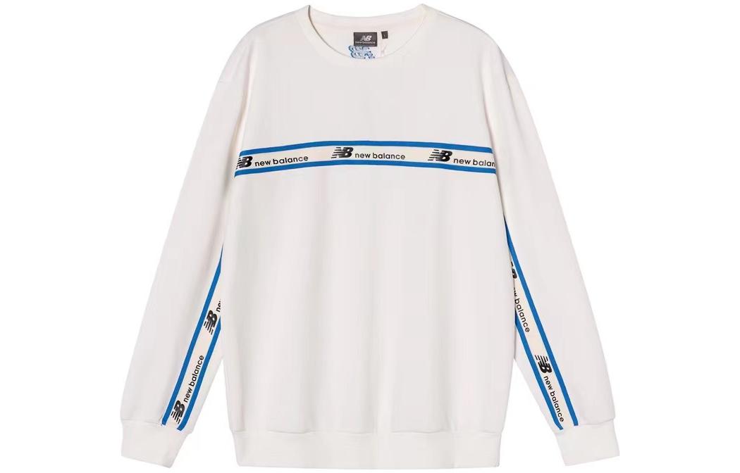 New Balance White Logo Crewneck Long Sleeve Sweatshirt NC933031-IV