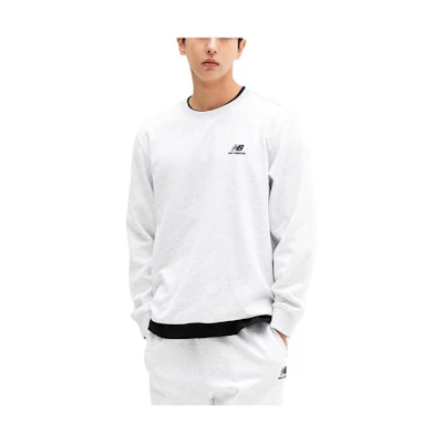 New Balance White Logo Print Crewneck Long Sleeve Sweatshirt NBNCE11013-16