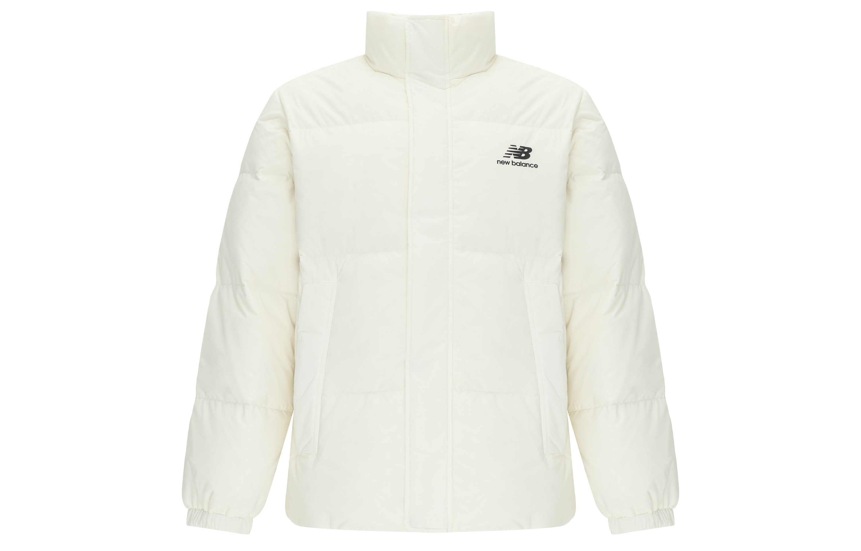 New Balance White Logo Print Windproof Warm Down Jacket Winter AMJ24359-CIC