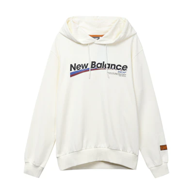 New Balance White Pullover Hoodie Unisex Casual Style NCA34013-IV