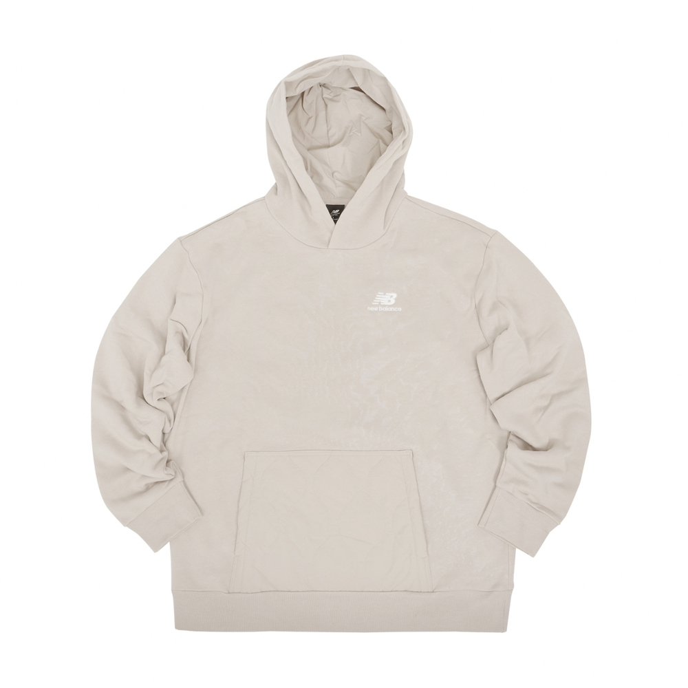 New Balance White Pullover Hoodie with Logo Print MT23505-TWF