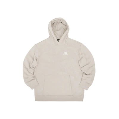 New Balance White Pullover Hoodie with Logo Print MT23505-TWF