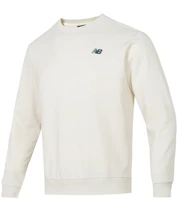 New Balance White Pullover Long-Sleeve Sweatshirt - Casual & Breathable AMT43315-CIC New Balance White Pullover Long-Sleeve Sweatshirt - Casual & Breathable AMT43315-CIC
