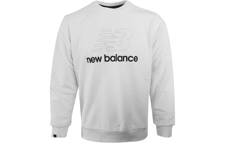 New Balance White Retro Knit Pullover Sweatshirt NC91E041-WT