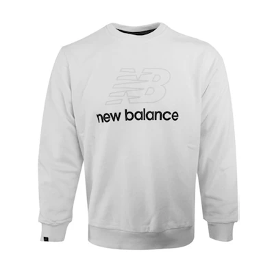 New Balance White Retro Knit Pullover Sweatshirt NC91E041-WT