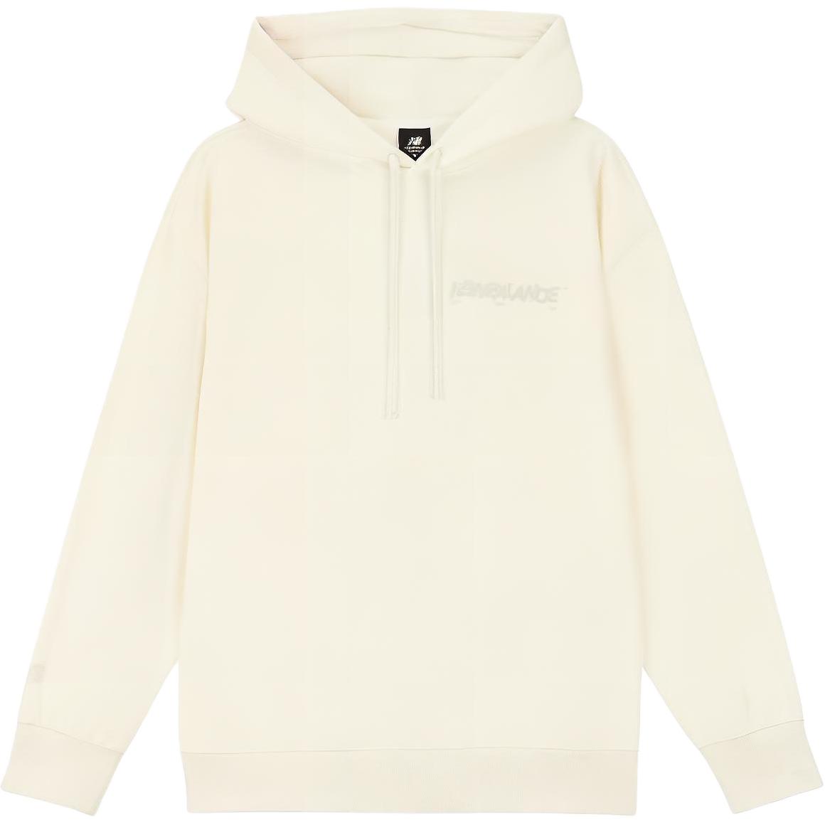 New Balance White Solid Color Hoodie Casual Sweatshirt AMT33326-CIC