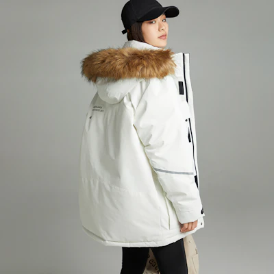 新百伦男女同款白色防风连帽羽绒服加绒内衬外套 5PC44603-IV Details for 新百伦男女同款白色防风连帽羽绒服加绒内衬外套 5PC44603-IV