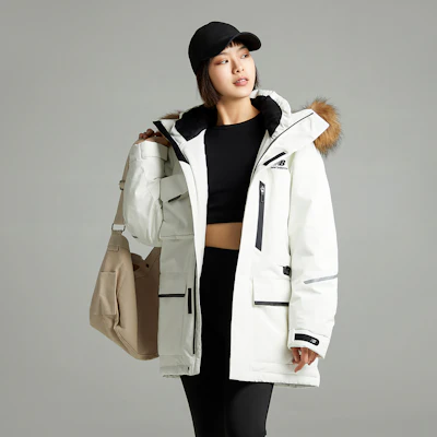 新百伦男女同款白色防风连帽羽绒服加绒内衬外套 5PC44603-IV Sizing 新百伦男女同款白色防风连帽羽绒服加绒内衬外套 5PC44603-IV