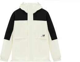 New Balance White Woven Hooded Jacket Casual Sportswear AMJ31304-CIC New Balance White Woven Hooded Jacket Casual Sportswear AMJ31304-CIC