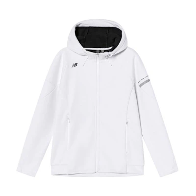 New Balance White Zip-Up Hoodie Jacket with Logo Print MD94R021-WT