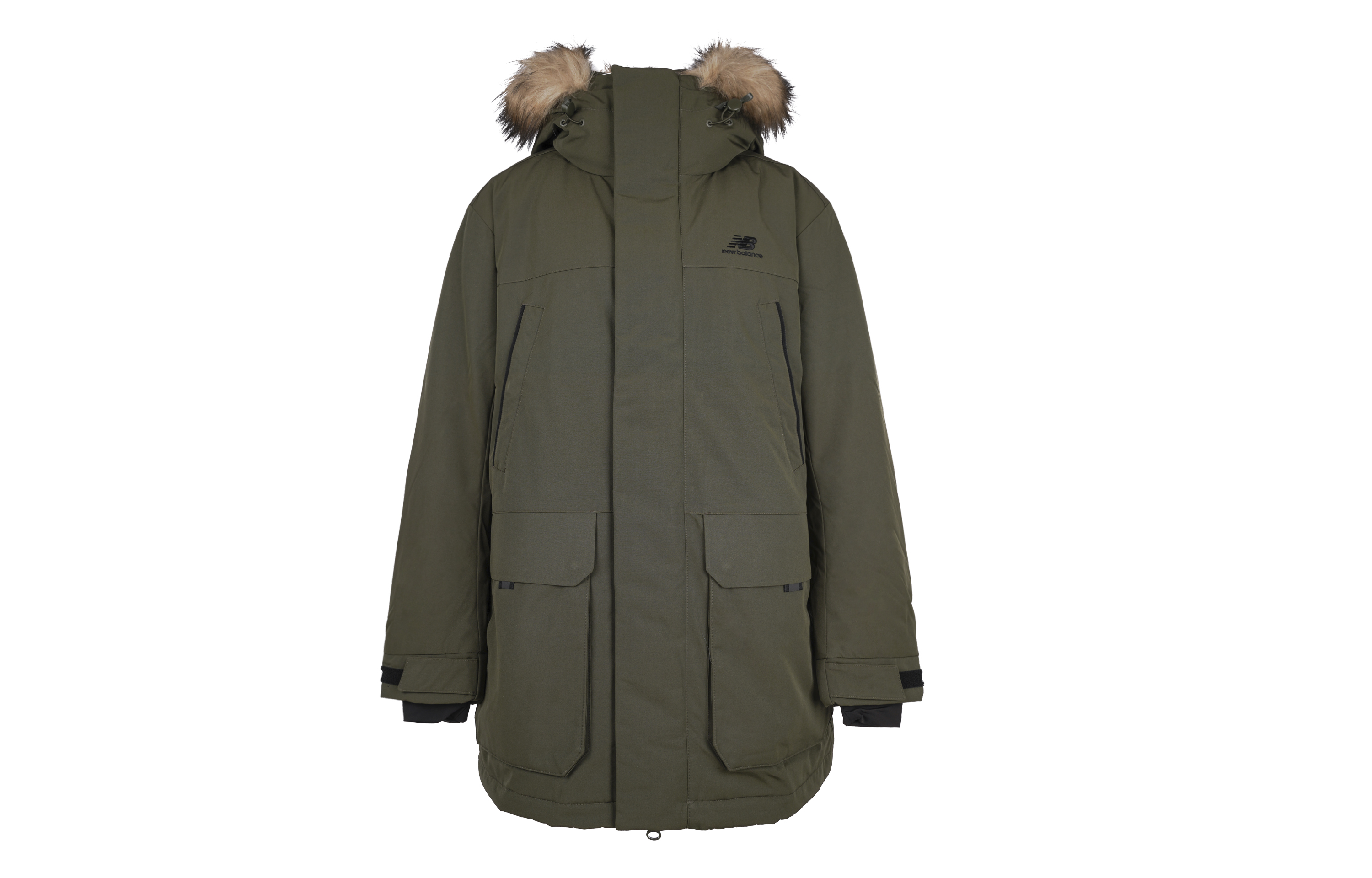 New Balance Winter Army Green Hooded Parka Down Jacket. NPA46011-KH