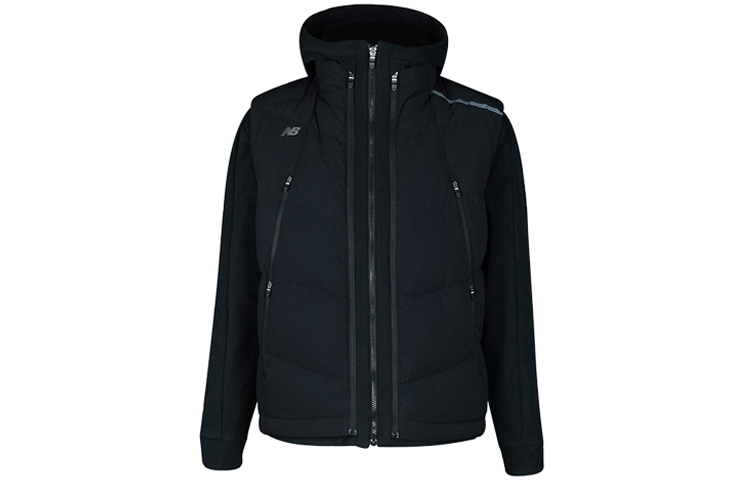 Order New Balance Winter Black Down Vest with Windproof Coat Set NCNP94R051-BK