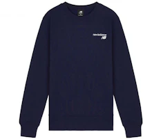 New Balance Winter Crewneck Fleece Sweatshirt Deep Blue MT03911-PGM New Balance Winter Crewneck Fleece Sweatshirt Deep Blue MT03911-PGM
