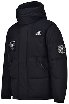 New Balance Winter Down Jacket with Hood Black NPA43131-BK Shop New Balance Winter Down Jacket with Hood Black NPA43131-BK