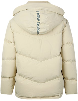 New Balance Winter Down Parka Khaki Hoodie Unisex NPA4N013-BEI Lookbook New Balance Winter Down Parka Khaki Hoodie Unisex NPA4N013-BEI