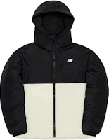 New Balance Winter Puffer Jacket with Hood, Black/White拼接 NPA4S013BK New Balance Winter Puffer Jacket with Hood, Black/White拼接 NPA4S013BK