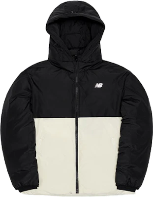 New Balance Jaket Puffer Musim Dingin dengan Hoodie, Hitam/Putih Kombinasi NPA4S013BK Buy New Balance Jaket Puffer Musim Dingin dengan Hoodie, Hitam/Putih Kombinasi NPA4S013BK