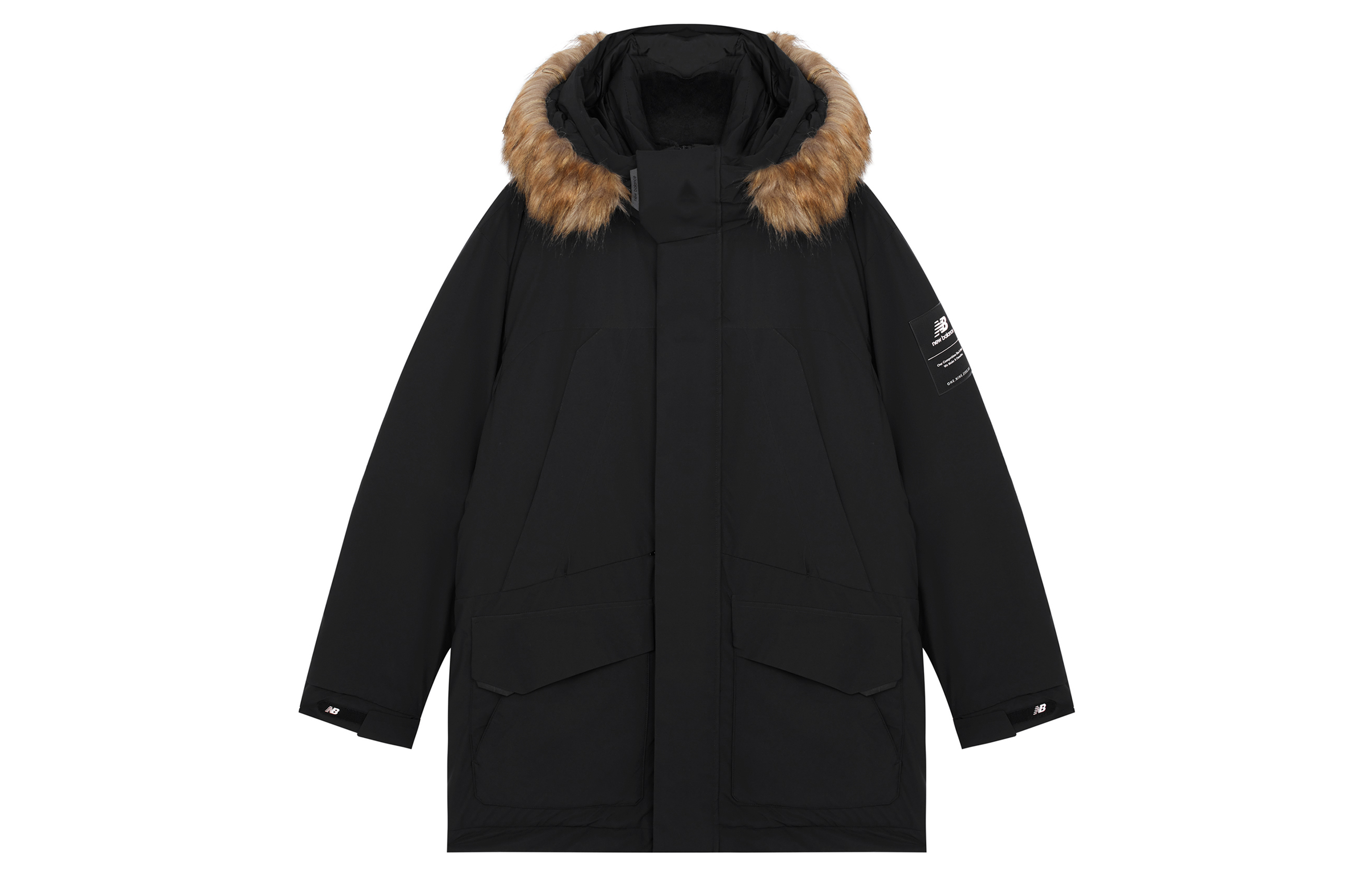 New Balance Winter Unisex Hooded Puffer Jacket Black Casual Sportswear. 5PB42201-BK