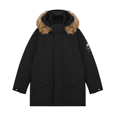 New Balance Winter Unisex Hooded Puffer Jacket Black Casual Sportswear. 5PB42201-BK