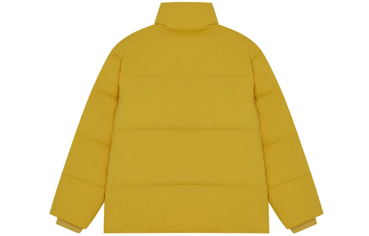Lookbook 뉴발란스 윈터 옐로우 로고 퍼퍼 자켓 대형 포켓 포함. AMJ14309-MSU