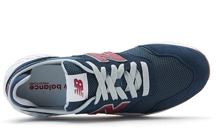 Lookbook New Balance X-70 Schuhe Blau/Rot MSX70TC