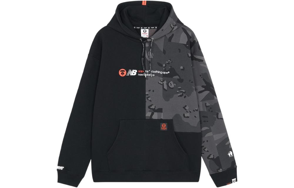 New Balance Aape Colorblock Camo Hoodie Men’s Black PSWM9467-BKX