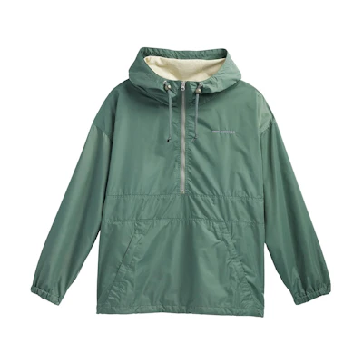 New Balance Auralee FW23 Nylon Half-Zip Waterproof Wrinkle-Resistant Jacket Green AMT35195-JIR