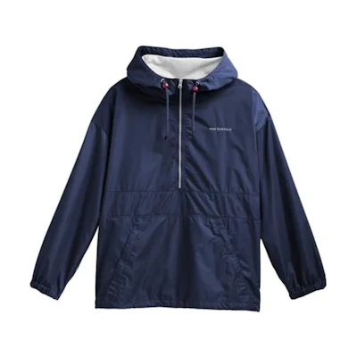 New Balance Auralee Nylon Half-Zip Waterproof Wrinkle-Resistant Jacket Navy AMT35195-NNY