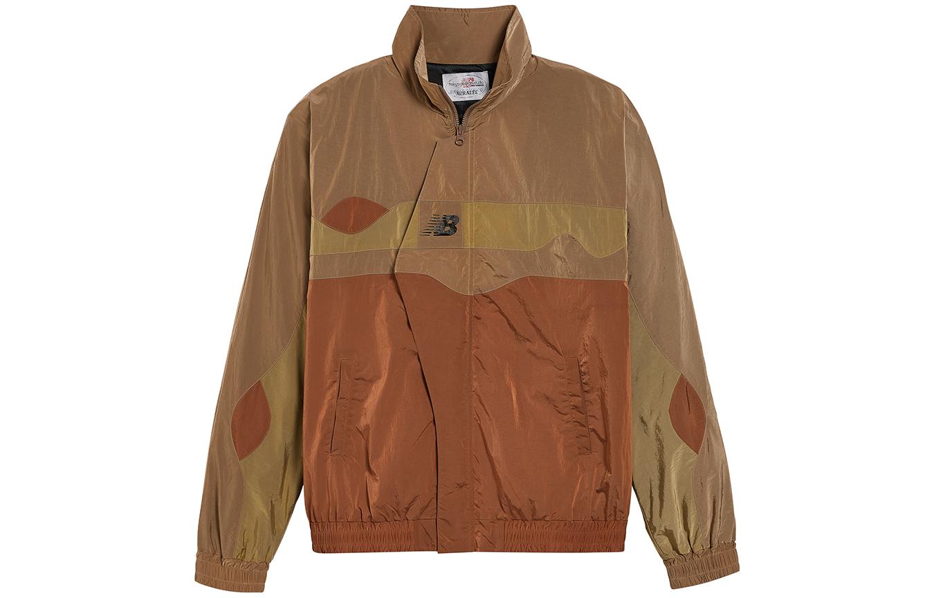 New Balance AURALEE SS23 Nylon Striped Jacket Unisex Brown DXL72694-BR
