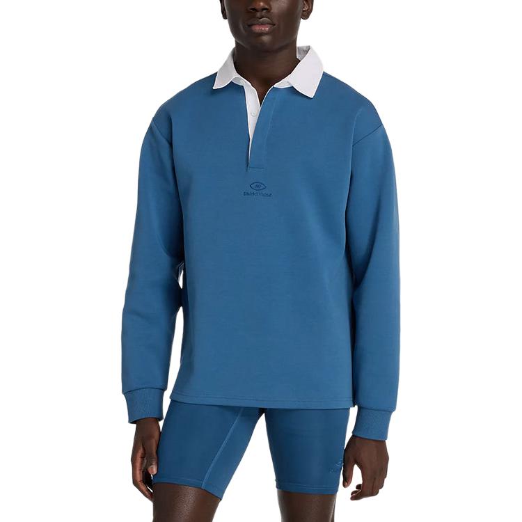 New Balance District Vision SS24 Blue Minimalist Long-Sleeve Sweatshirt MT31292-EBU
