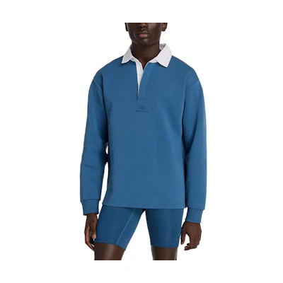 New Balance District Vision SS24 Blue Minimalist Long-Sleeve Sweatshirt MT31292-EBU