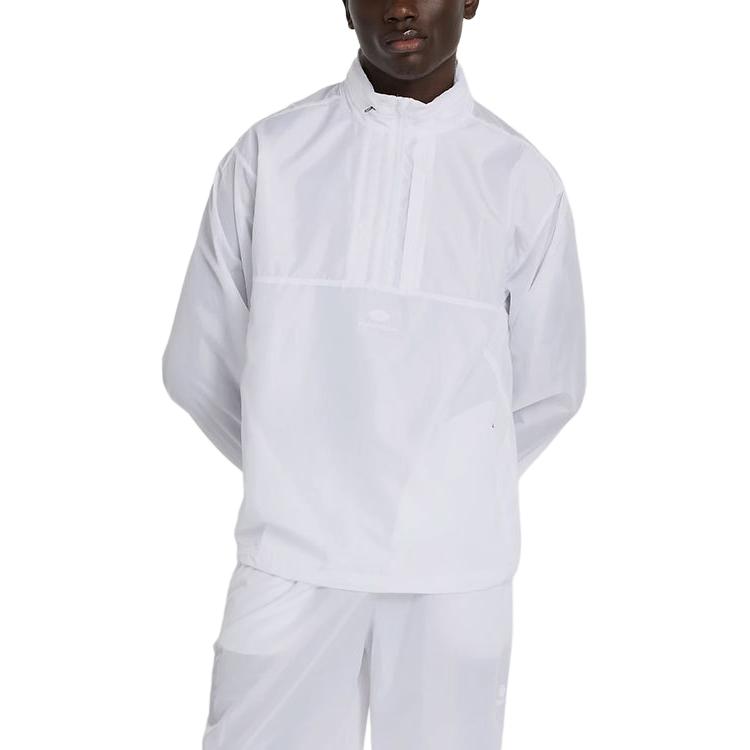 New Balance District Vision SS24 White Waterproof Long Sleeve Jacket MJ31290-WT