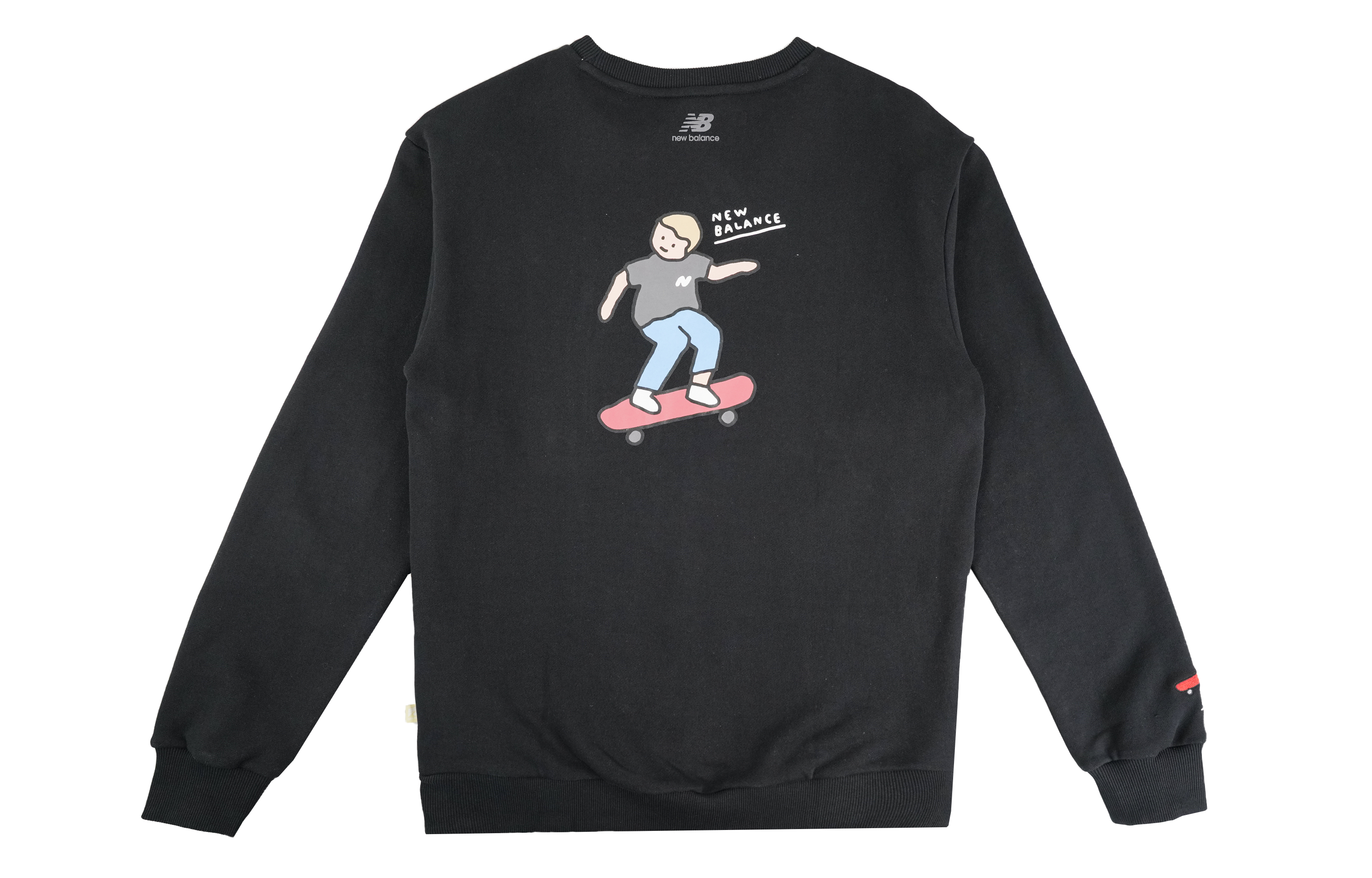 New Balance DOE Crewneck Pullover Sweatshirt Black Casual Sportswear NCA47111-BK