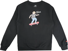 New Balance x DOE Crewneck Pullover Sweatshirt Black Casual Sportswear NCA47111-BK New Balance x DOE Crewneck Pullover Sweatshirt Black Casual Sportswear NCA47111-BK