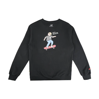 New Balance DOE Crewneck Pullover Sweatshirt Black Casual Sportswear NCA47111-BK