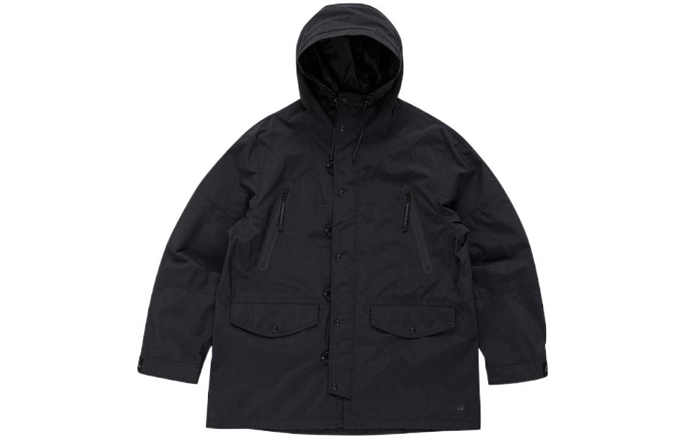 New Balance EASTLOGUE Black Unisex Hooded Outdoor Jacket NBNMB4L313-19