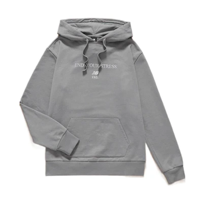 New Balance END 'ART OF NOTHING' Logo Hoodie Men’s Grey Pullover MT11645