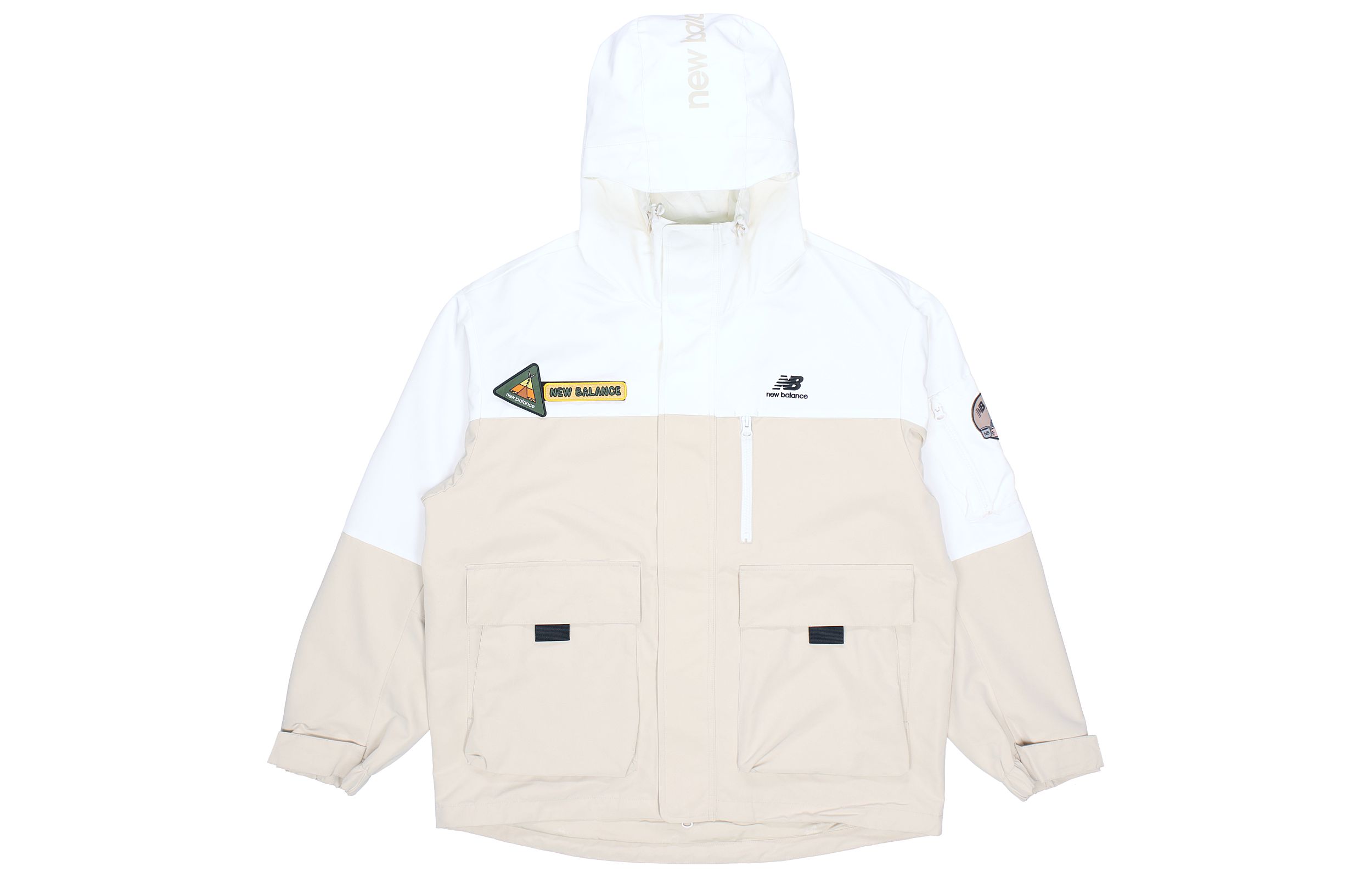 New Balance x JHI Collab Colorblock Print Hoodie Jacket Unisex Off-White NAA89023-IV