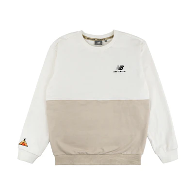 New Balance JHI Printed Colorblock Pullover Sweatshirt White Unisex Couple Style NCA89063-IV