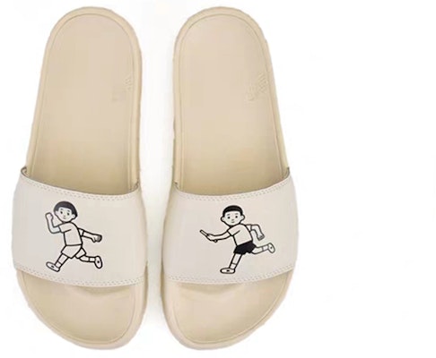 New Balance x Noritake Selipar Putih Krim SMF200NT Shop New Balance x Noritake Selipar Putih Krim SMF200NT