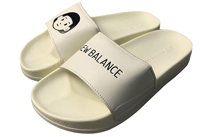Lookbook New Balance x Noritake Unisex Witte Sandalen Casual Stijl met Strepen en Logo NBRJ9S104N
