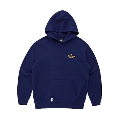 New Balance ofrParis Navy Blue Logo Hoodie Unisex Collaboration NBNOB3L-023