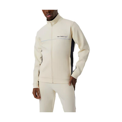 New Balance Rich Paul Beige Logo Track Jacket Long Sleeve MJ13924-MCU
