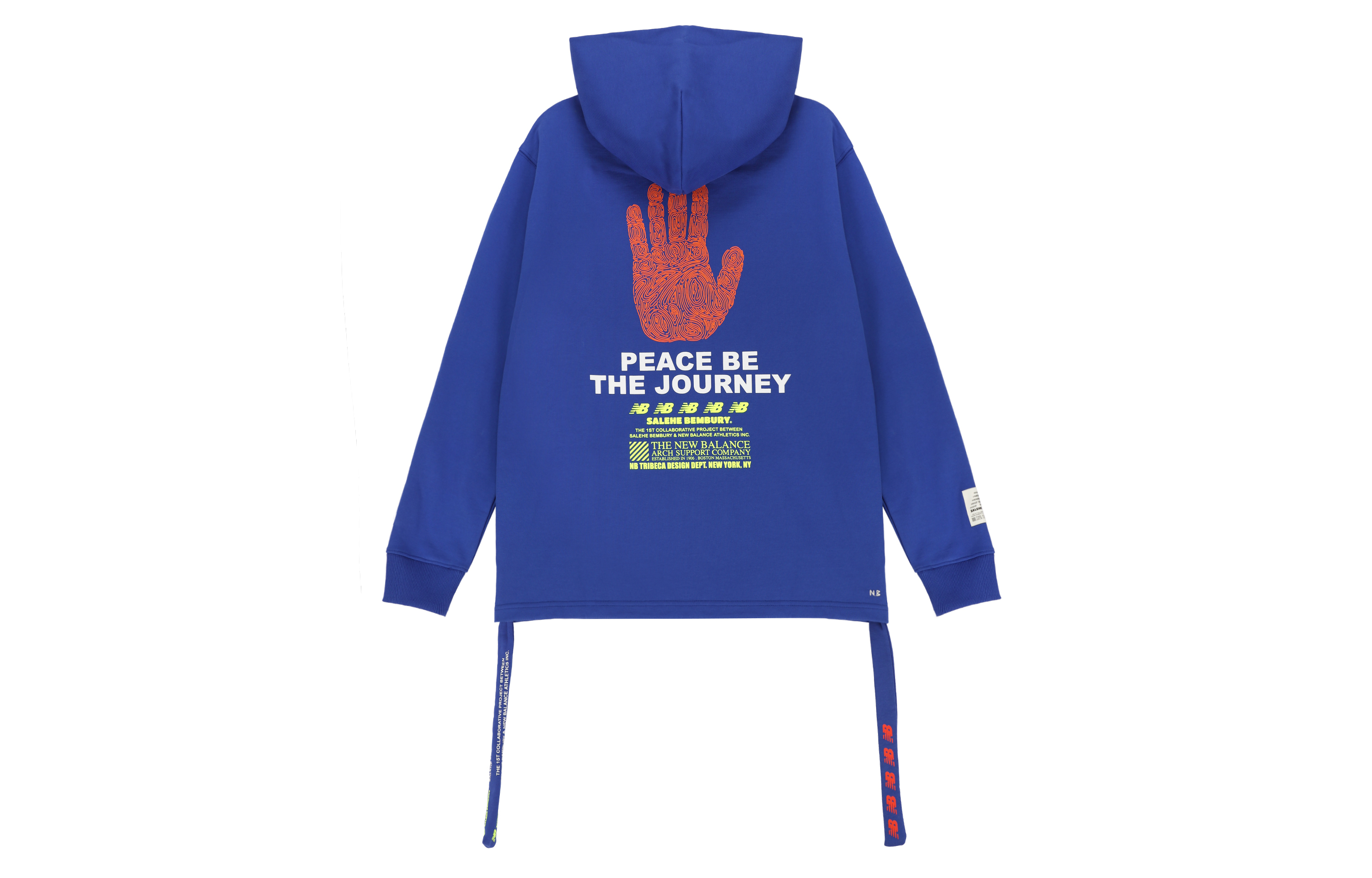 New Balance Salehe Bembury Logo Print Hoodie Klein Blue Unisex MT11565-UVB