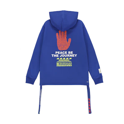 New Balance Salehe Bembury Logo Print Hoodie Klein Blue Unisex MT11565-UVB