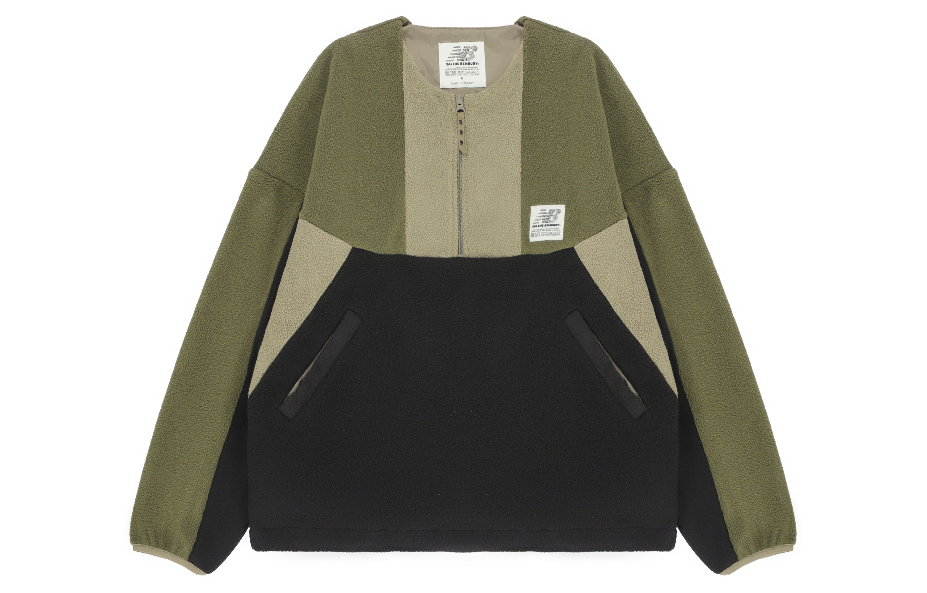 New Balance Salehe Bembury Olive Fleece Jacket Unisex Casual Outerwear MT11566-BK