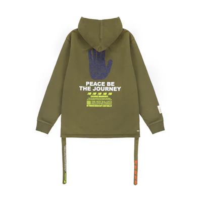 New Balance Salehe Bembury Olive Retro Print Knit Hoodie Unisex MT11567-OLG
