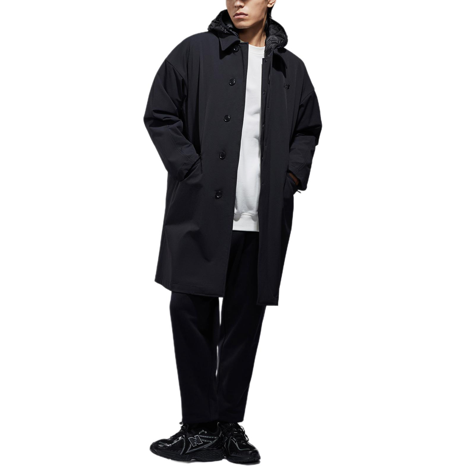 New Balance x TAION  Black Lightweight Outdoor Puffer Jacket. NPD4N023-BK