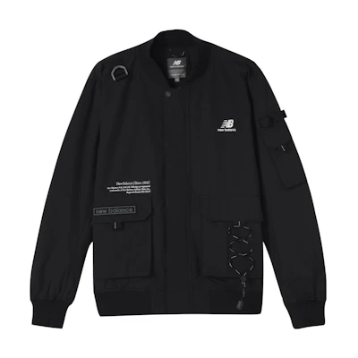 New Balance TDS Logo Print Utility Woven Jacket Unisex NAA1N013-BK