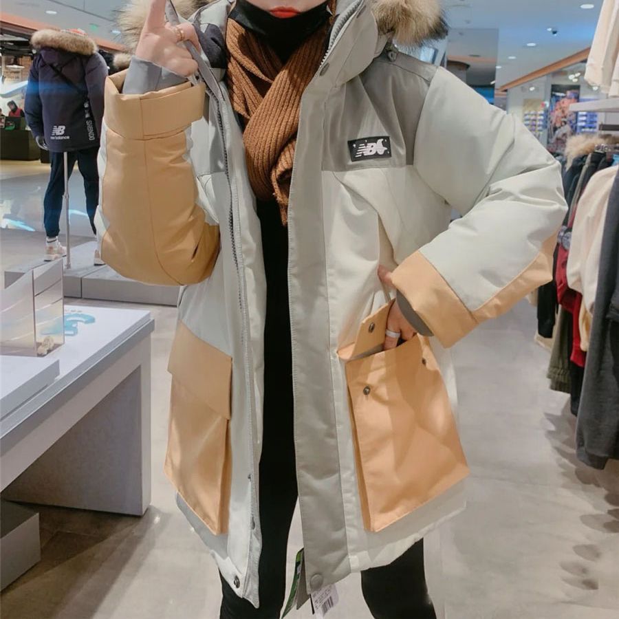 Purchase New Balance x Tyakasha Jaket Musim Sejuk Unisex dengan Bulu Boleh Tanggal NPA4N413-BEI